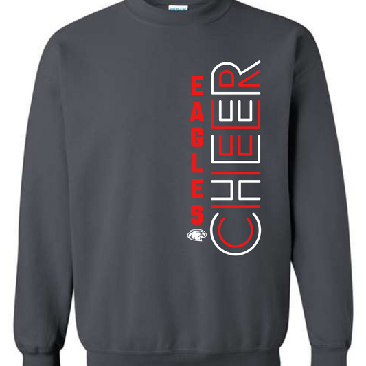 Red and White Eagle Cheer - CREWNECK OR TEE