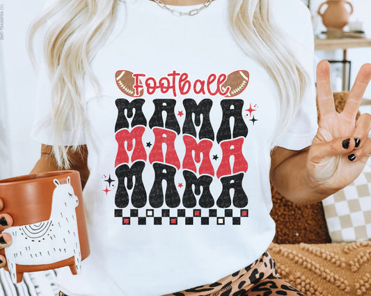 RED Football MAMA - White Tee