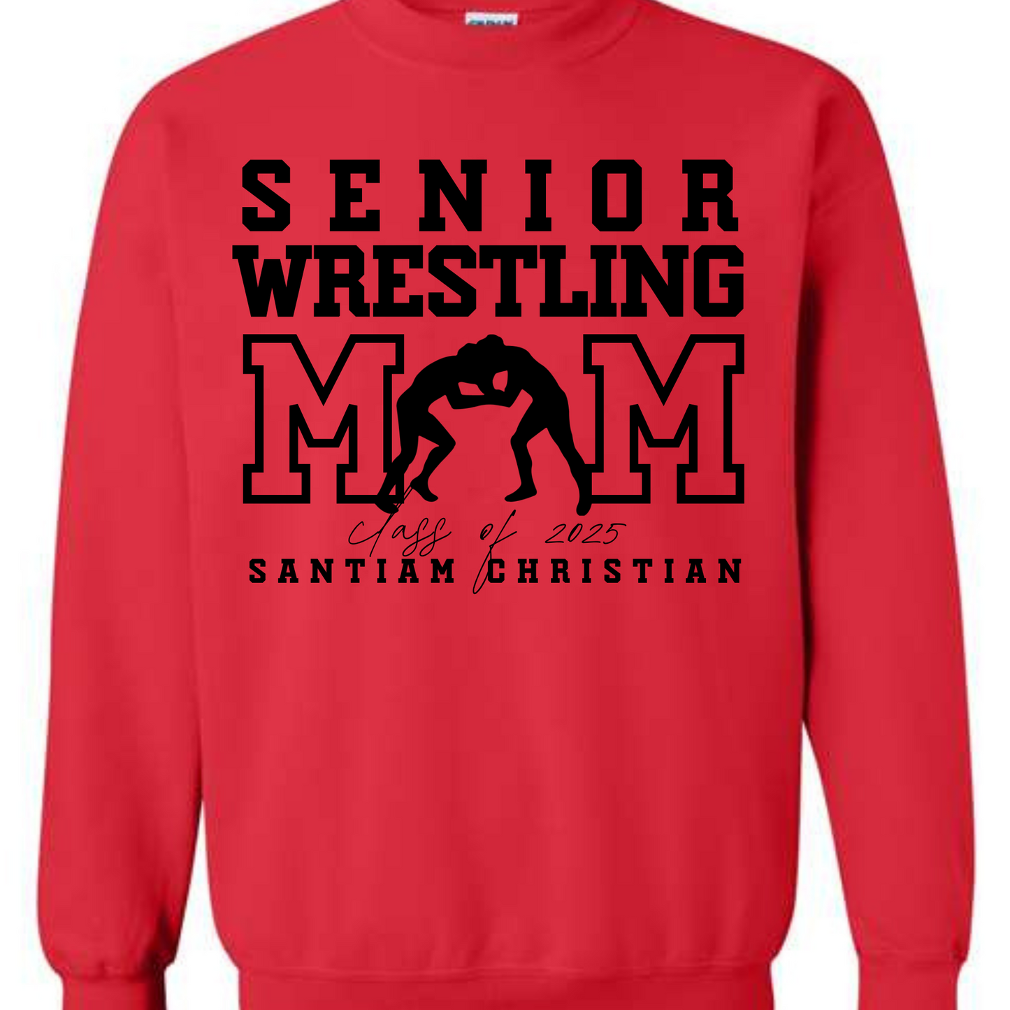 Senior Mom Wrestling 25 - CREWNECK OR LONG SLEEVE