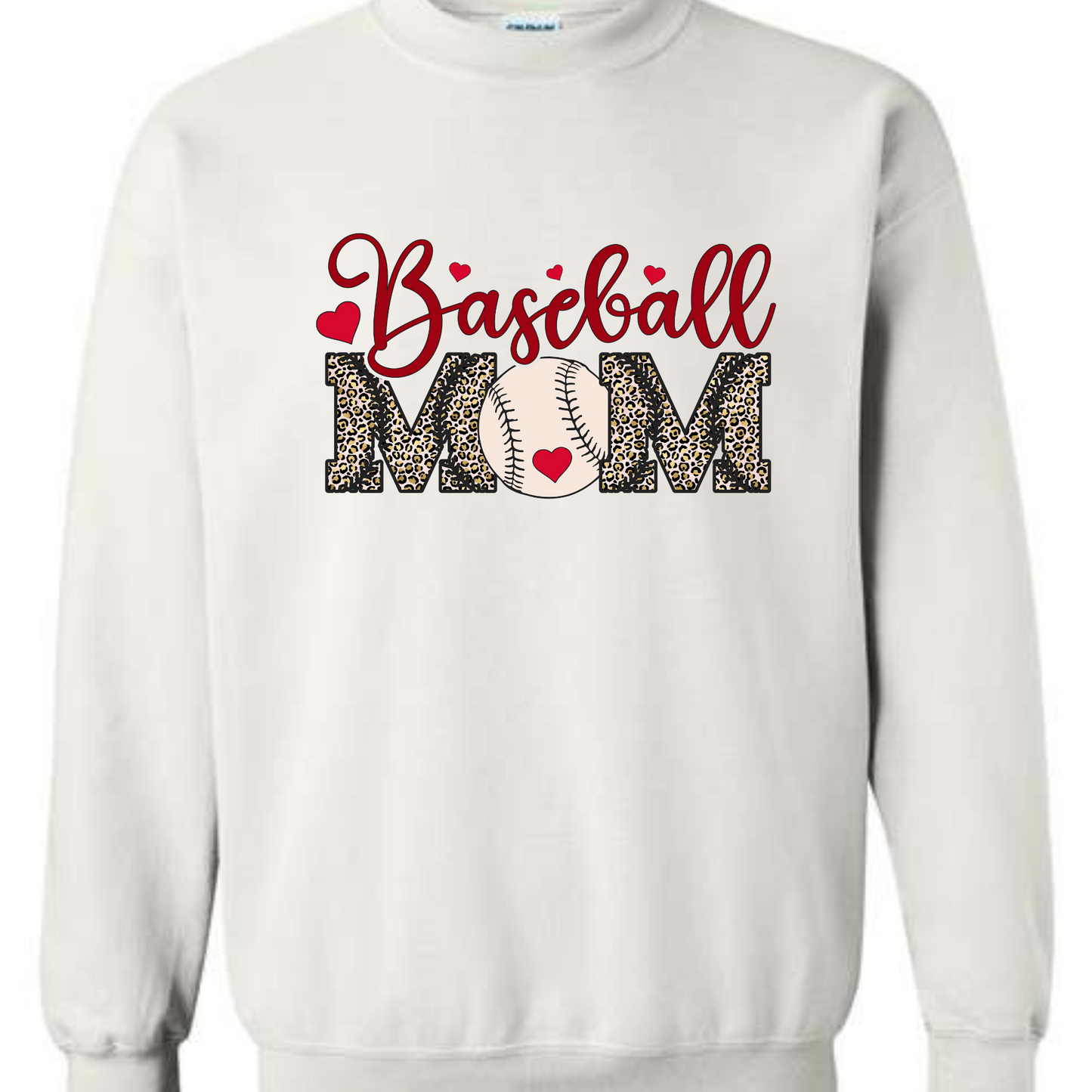 Baseball Mom - WHITE TEE, CREW OR HOODIE