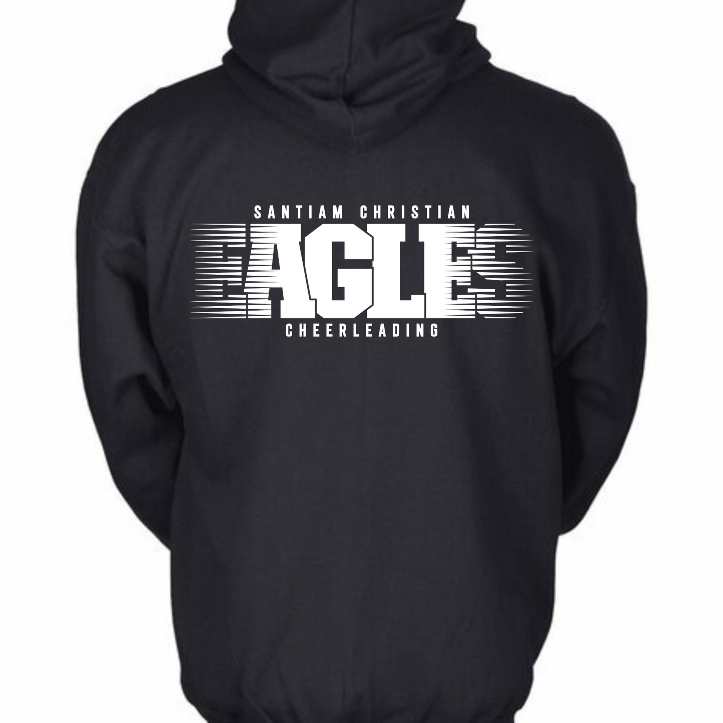 Eagle Cheer Faded Pocket and Back - ZIP UP, CREWNECK, HOODIE OR TEE