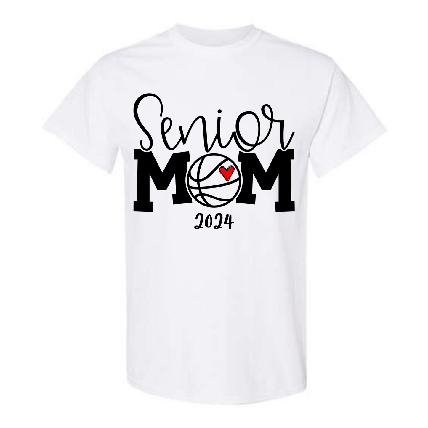 SENIOR MOM BBALL - WHITE TEE