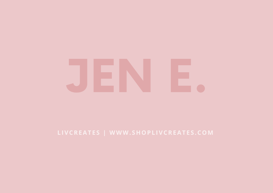 CUSTOM ORDER - JEN ERICKSON