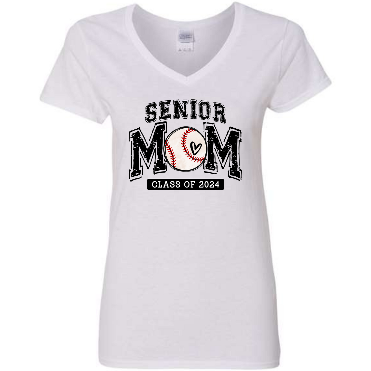 Senior Baseball Mom - VNECK TEE