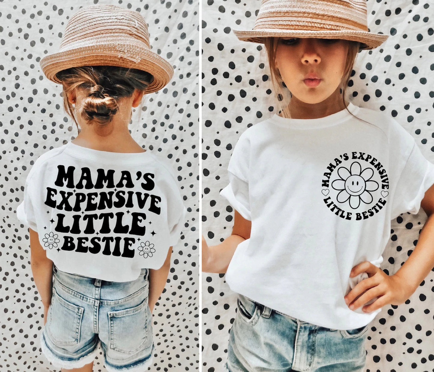 Mama's Expensive Little Bestie - WHITE GILDAN TEE