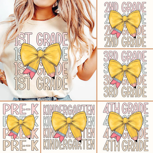 PENCIL BOW AND GRADE - SAND TEE